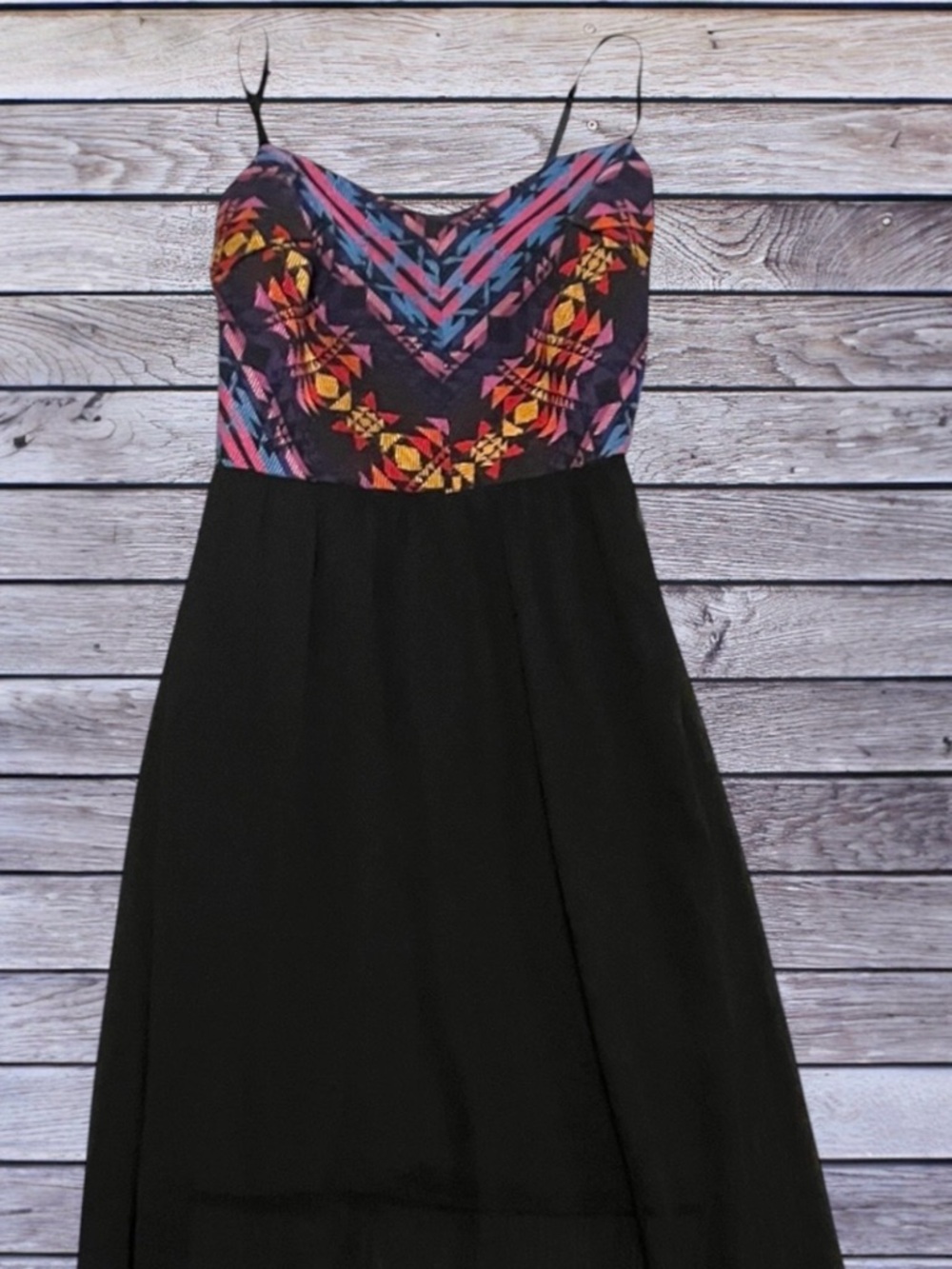 Maurices dress with patterned top & black skirt Small